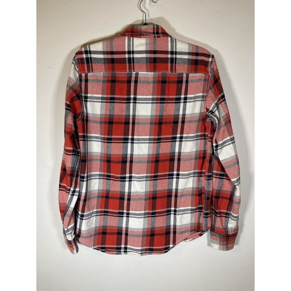 Aeropostale Mens Small Long Sleeve Flannel Plaid Shirt Button Front Sleeve Cuffs - Picture 2 of 5